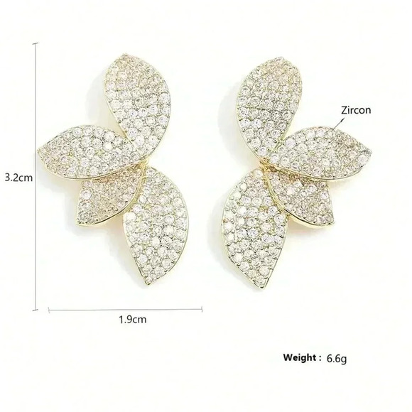 Women's Rakol Elegant Copper Irregular-Shaped Earrings - Picture 3 of 14